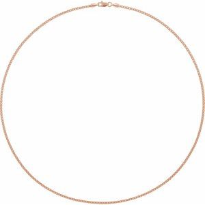 14K Yellow Or White Or Rose Gold 1.82 Mm 7 In Lobster Clasp Polished Box Chain