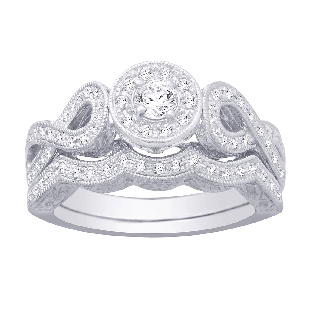 14K White Gold 0.48-0.49 Cttw Diamond Ladies Ring