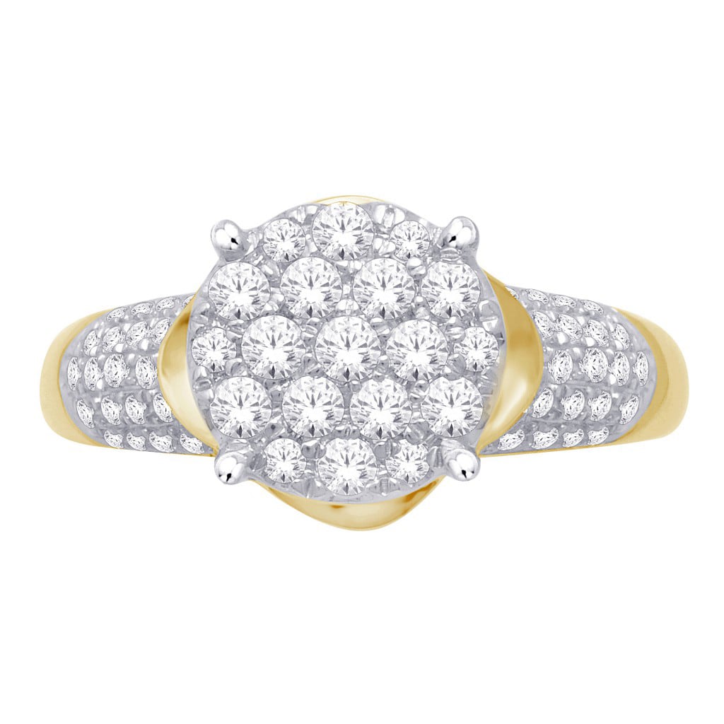 10K Yellow Gold 0.64-0.66 Cttw Round Diamond Ladies Ring