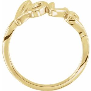 14K Yellow Gold Polished Love Ring Size 7