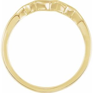14K Yellow Gold Polished Heartbeat Ring Size 7