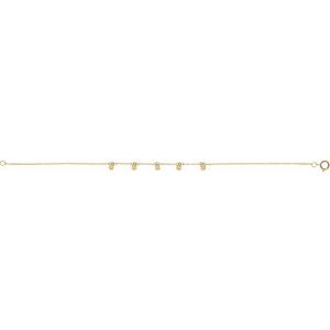 14K Yellow Gold 7 In Polished Charm Bracelet