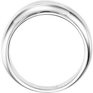 Sterling Silver Polished Concave Ring Size 7