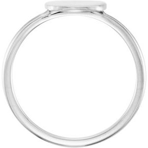 Continuum Sterling Silver Be Posh Engravable Signet Ring Size 7