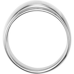14K White Gold Polished Dome Ring Size 7