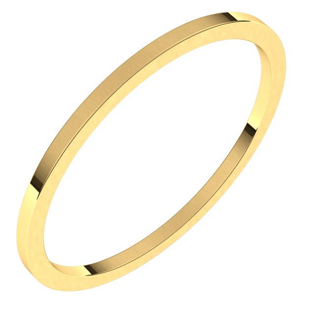 18K Yellow Or White Or Rose Gold Standard Fit Flat Band