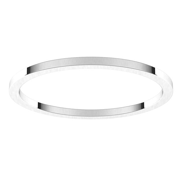 Sterling Silver Or Platinum Or Palladium Standard Fit Flat Band