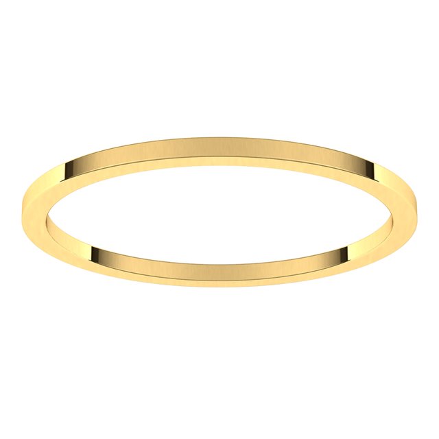 18K Yellow Or White Or Rose Gold Standard Fit Flat Band