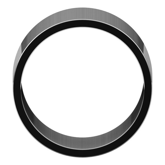 Sterling Silver Or Platinum Or Palladium Standard Fit Flat Band