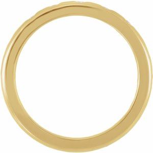 14K Yellow Gold Round 1.5 Mm 2.5 Mm Si2-Si3, G-H Polished .07 Ctw Natural Diamond Anniversary Band Size 5