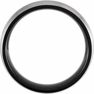 Black PVD Titanium 6 mm Half Round Comfort-Fit Satin Band