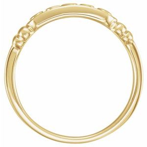 10K Yellow Gold 7 5 Mm Without Box Polished In The Name Of Jesus Chastity Size 7