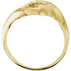 14K Yellow Gold Polished Freeform Ring Size 6