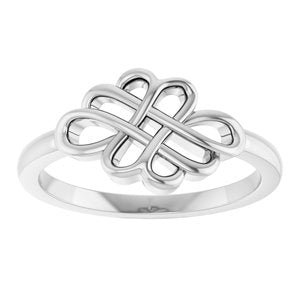 Sterling Silver Polished Freeform Ring Size 7
