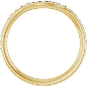 14K Yellow Gold Lab-Grown Diamond Round 1.5 Mm Polished 1/3 Ctw Lab-Grown Diamond Contour Band Size 7