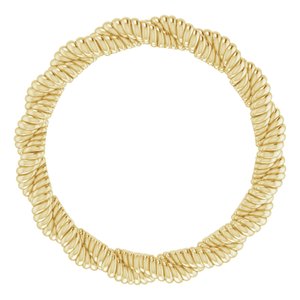 18K Yellow Gold Twisted Rope Band Size 6