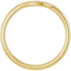 10K Yellow Gold Polished Contour Band Size 7