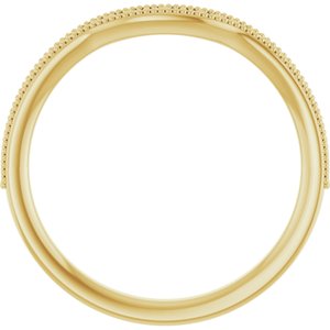 14K Yellow Gold Round 1 Mm 1/6 Ctw Lab-Grown Diamond Contour Band Size 7
