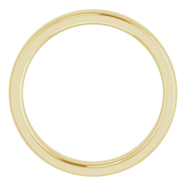 14K Yellow Or White Or Rose Gold Or Sterling Silver Or Platinum Or Palladium Standard Stepped-Edge Comfort-Fit Half Round Band