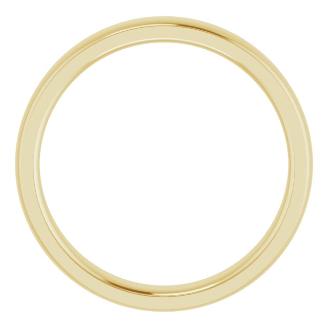 14K Yellow Or White Or Rose Gold Or Sterling Silver Or Platinum Or Palladium Standard Stepped-Edge Comfort-Fit Half Round Band