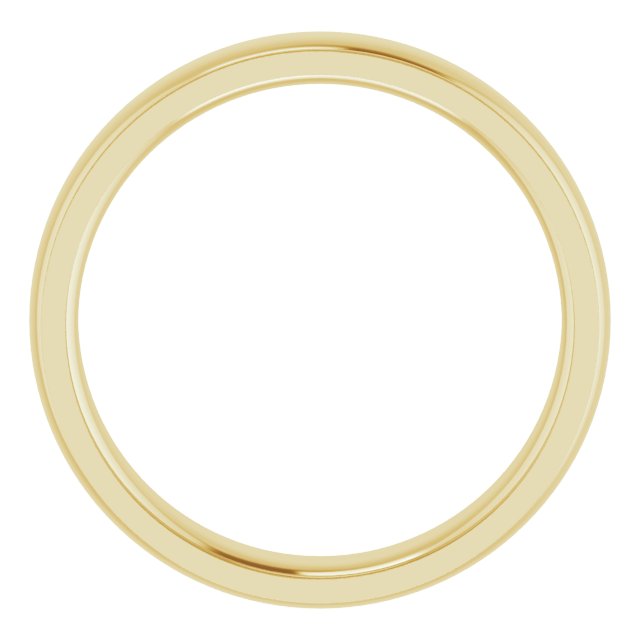 14K Yellow Or White Or Rose Gold Or Sterling Silver Or Platinum Or Palladium Standard Stepped-Edge Comfort-Fit Half Round Band