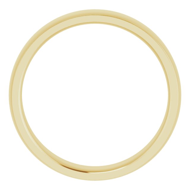 14K Yellow Or White Or Rose Gold Or Sterling Silver Or Platinum Or Palladium Standard Stepped-Edge Comfort-Fit Half Round Band