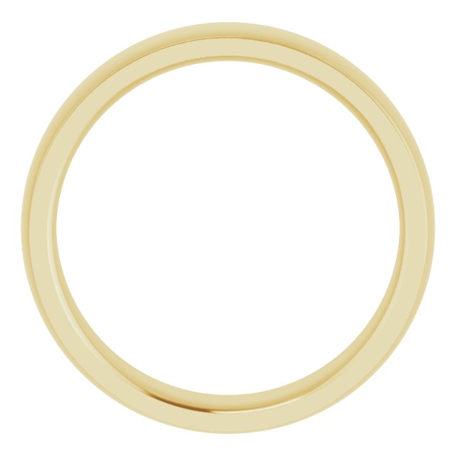 14K Yellow Or White Or Rose Gold Or Sterling Silver Or Platinum Or Palladium Standard Stepped-Edge Comfort-Fit Half Round Band