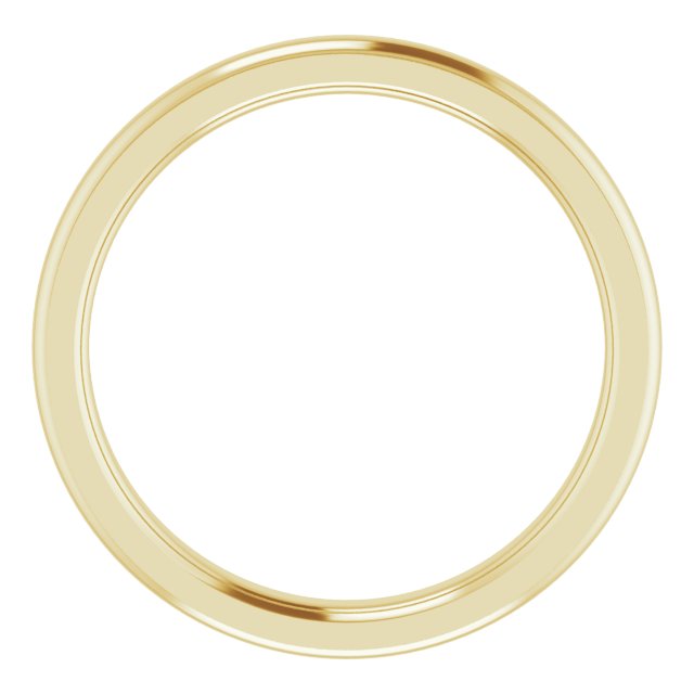 14K Yellow Or White Or Rose Gold Or Sterling Silver Or Platinum Or Palladium Standard Stepped-Edge Comfort-Fit Half Round Band