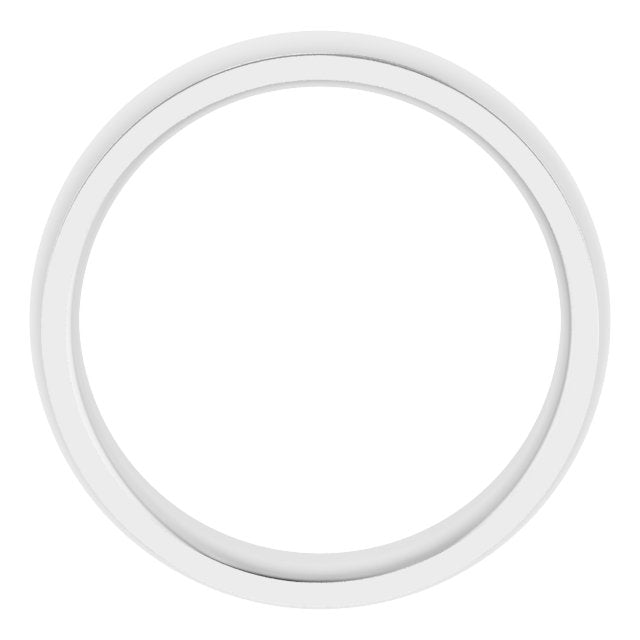 14K Yellow Or White Or Rose Gold Or Sterling Silver Or Platinum Or Palladium Standard Stepped-Edge Comfort-Fit Half Round Band