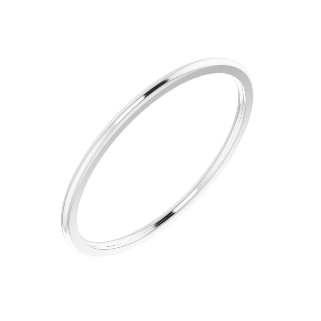 14K Yellow Or White Or Rose Gold Standard Weight Comfort Fit Half Round Band