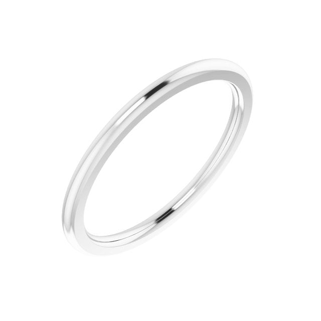 18K Yellow Or White Gold Standard Weight Comfort-Fit Half Round Band