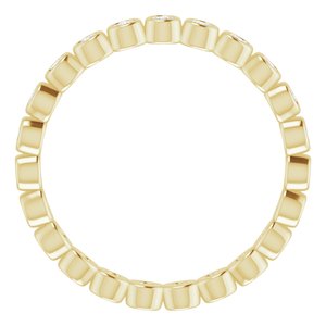 14K Yellow Gold Round 1.5 Mm G-H Si2-Si3 1/3 Ctw Natural Diamond Eternity Band Size 5.5