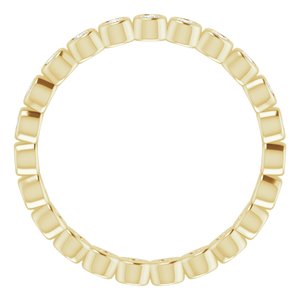 14K Yellow Gold Round 1.5 Mm G-H Si2-Si3 1/3 Ctw Natural Diamond Eternity Band Size 5