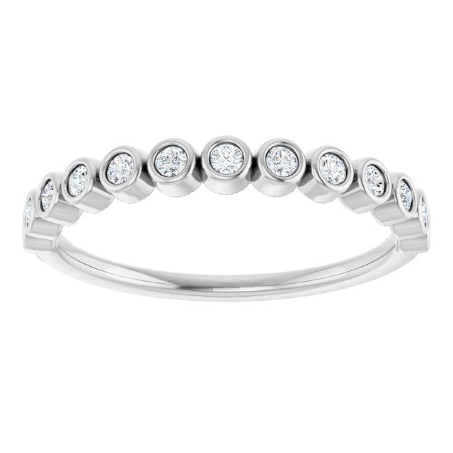 14K Yellow Or White Gold Round Polished Lab-Grown Diamond Anniversary Band, Size 7