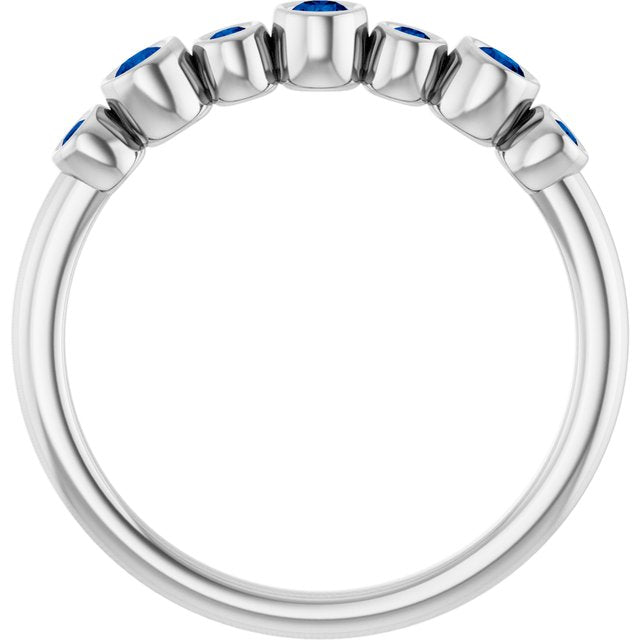 14K Yellow Or White Gold Round 2.25 Mm Polished Natural Gemstone Ring, Size: 7