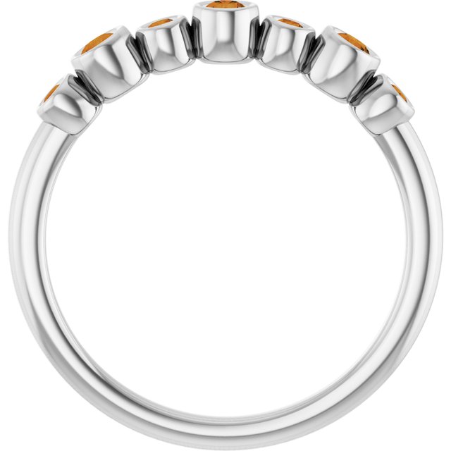 14K Yellow Or White Gold Round 2.25 Mm Polished Natural Gemstone Ring, Size: 7