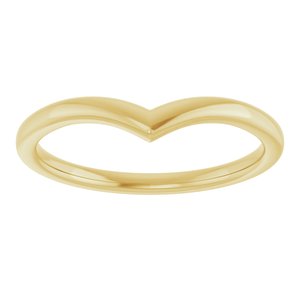 10K Yellow Gold Polished V Contour Band Size 7