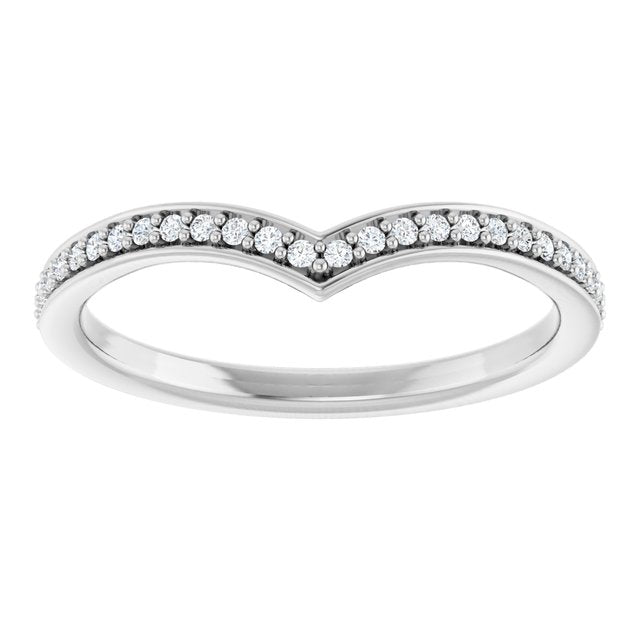 14K White Or Rose Gold Round 1 Mm Polished 1/8 Ctw Lab-Grown Diamond Band, Size 7