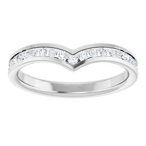 14K White Gold Lab-Grown Diamond Round 1.5 Mm Polished 1/4 Ctw Lab Grown Diamond Band Size 7
