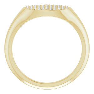 14K Yellow Gold Round 1 Mm Gh I1 1/3 Ctw Natural Diamond Pave Ring Size 7