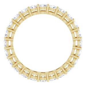 14K Yellow Gold Round 2.8 Mm Gh Si2-Si3 1 3/4 Ctw Natural Diamond Eternity Band Size 6