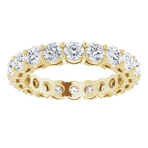 14K Yellow Gold Round 3 Mm F+ Vs 1 3/4 Ctw Lab-Grown Diamond Eternity Band Size 5.5