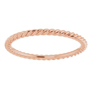 18K Yellow Or White Or Rose Gold Skinny Rope Band