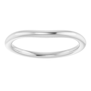 14K White Gold Round All Sizes Polished Matching Band