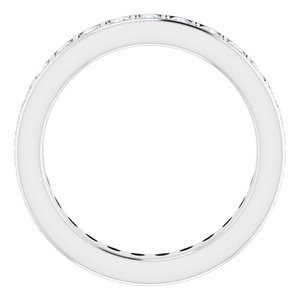 Platinum Round 2 Mm G-H Si2-Si3 9/10 Ctw Natural Diamond Eternity Band Size 7