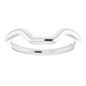 14K White Gold Emerald 8 X 6 Mm Polished Band Size 7