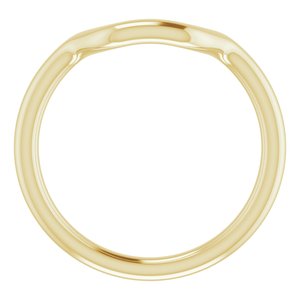 14K Yellow Gold Emerald 10 X 8 Mm Polished Band Size 7