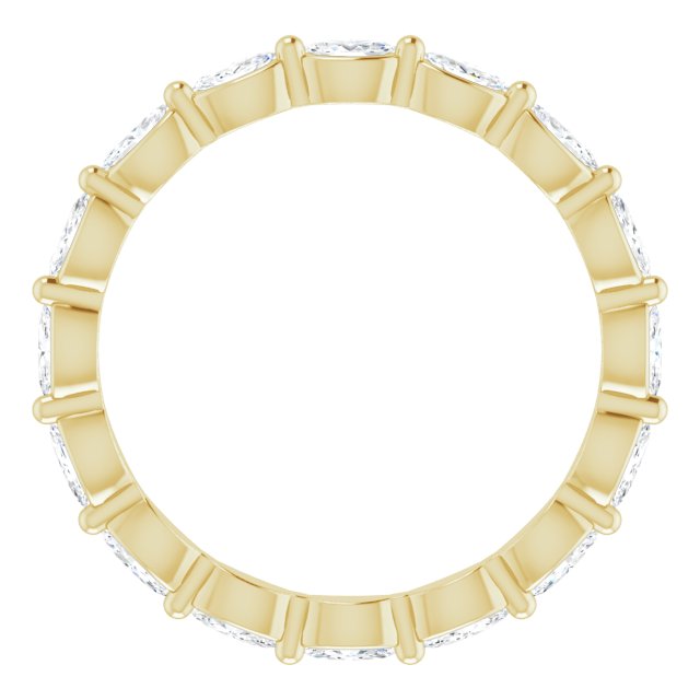 14K Yellow Or Rose Gold Marquise 3 X 1.5 Mm Si2-Si3, Ghi Polished 1/2 Ctw Natural Diamond Eternity Band, Size 7
