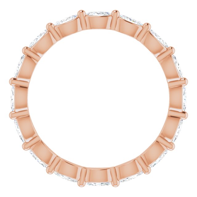 14K Yellow Or Rose Gold Marquise 3 X 1.5 Mm Si2-Si3, Ghi Polished 1/2 Ctw Natural Diamond Eternity Band, Size 7