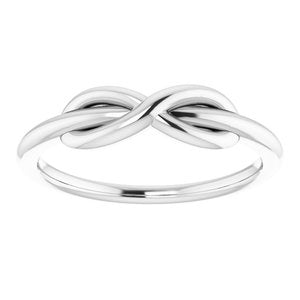 Sterling Silver Polished Infinity-Inspired Ring Size 7